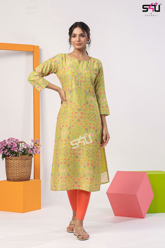 Gold Vol 5 By S4U Printed Kurtis Catalog
